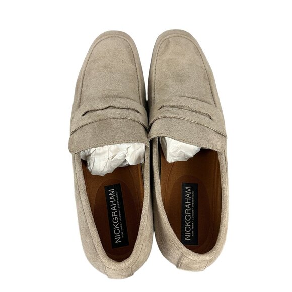 Nick Graham Mens Altred Suede Loafers Beige Size 8.5 NEW main image 5